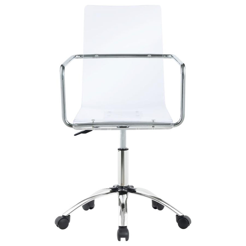 Amaturo Acrylic Adjustable Home Office Desk Chair Clear-zoom-