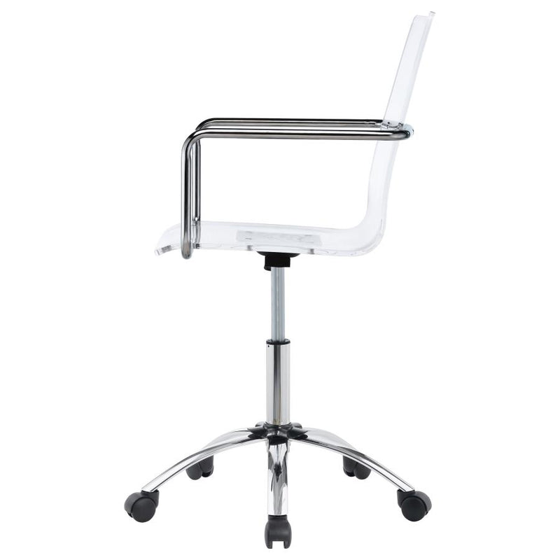 Amaturo Acrylic Adjustable Home Office Desk Chair Clear-zoom-