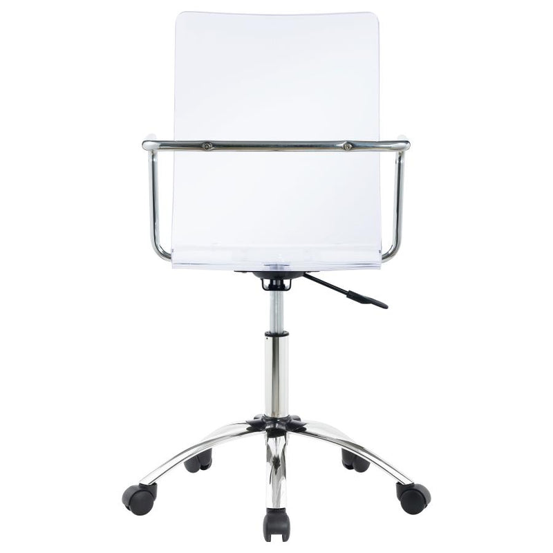 Amaturo Acrylic Adjustable Home Office Desk Chair Clear-zoom-