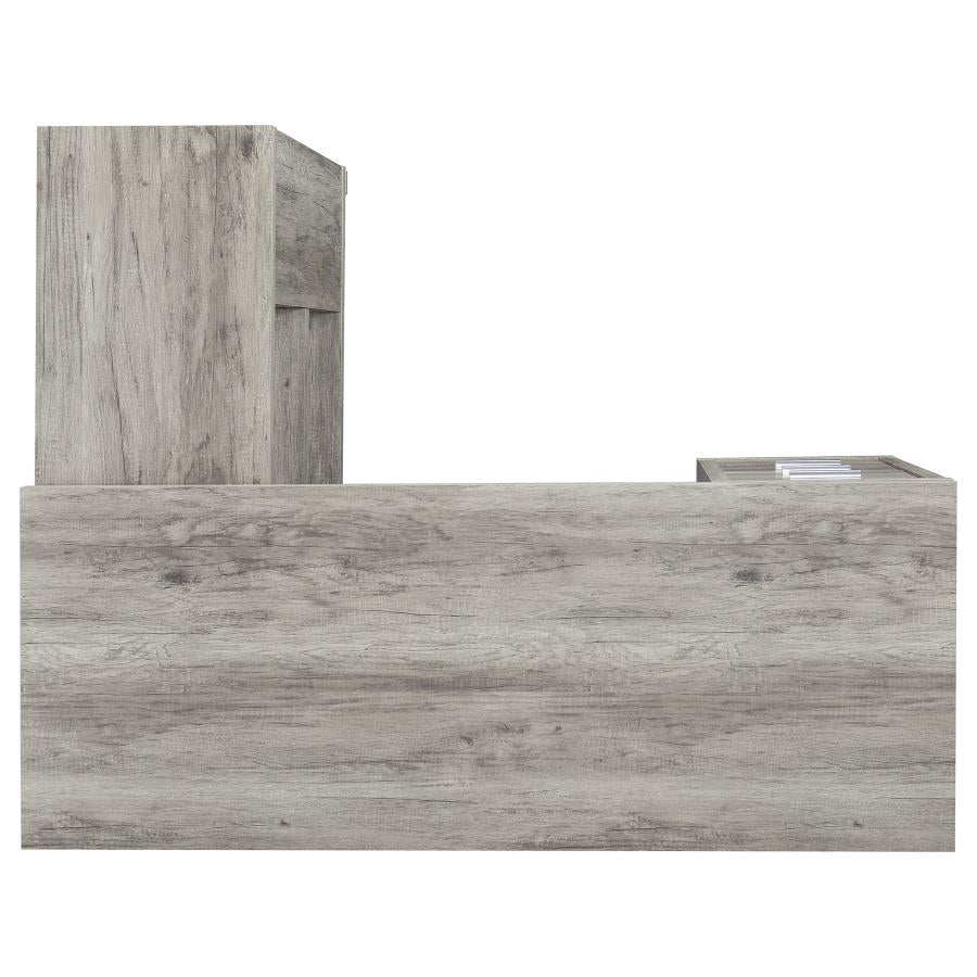 Yvette 60-inch 3-drawer L-Shape Computer Desk Grey Driftwood-10