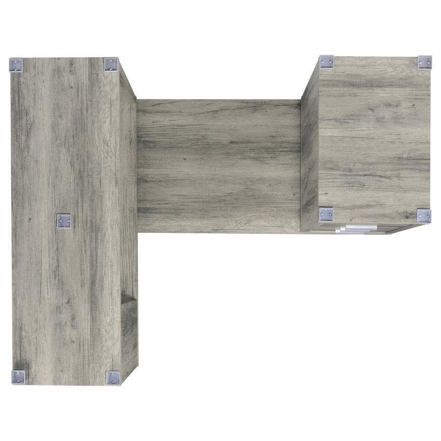 Yvette 60-inch 3-drawer L-Shape Computer Desk Grey Driftwood-11