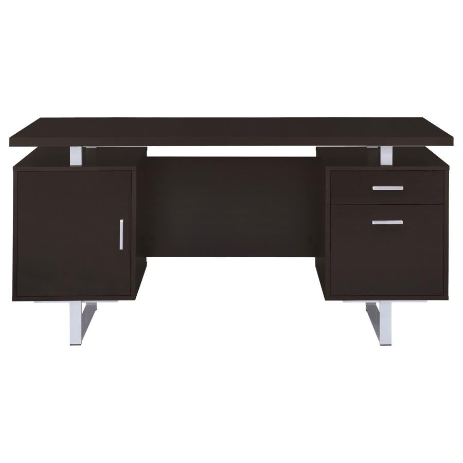 Lawtey 60-inch 2-drawer Office Computer Desk Cappuccino-zoom-4