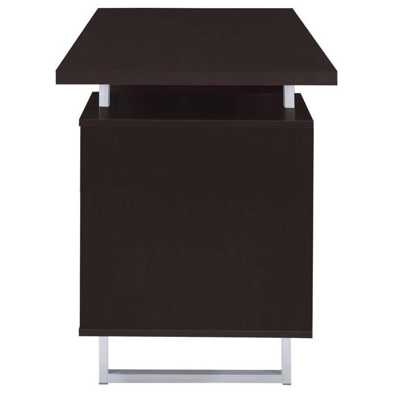 Lawtey 60-inch 2-drawer Office Computer Desk Cappuccino-zoom-
