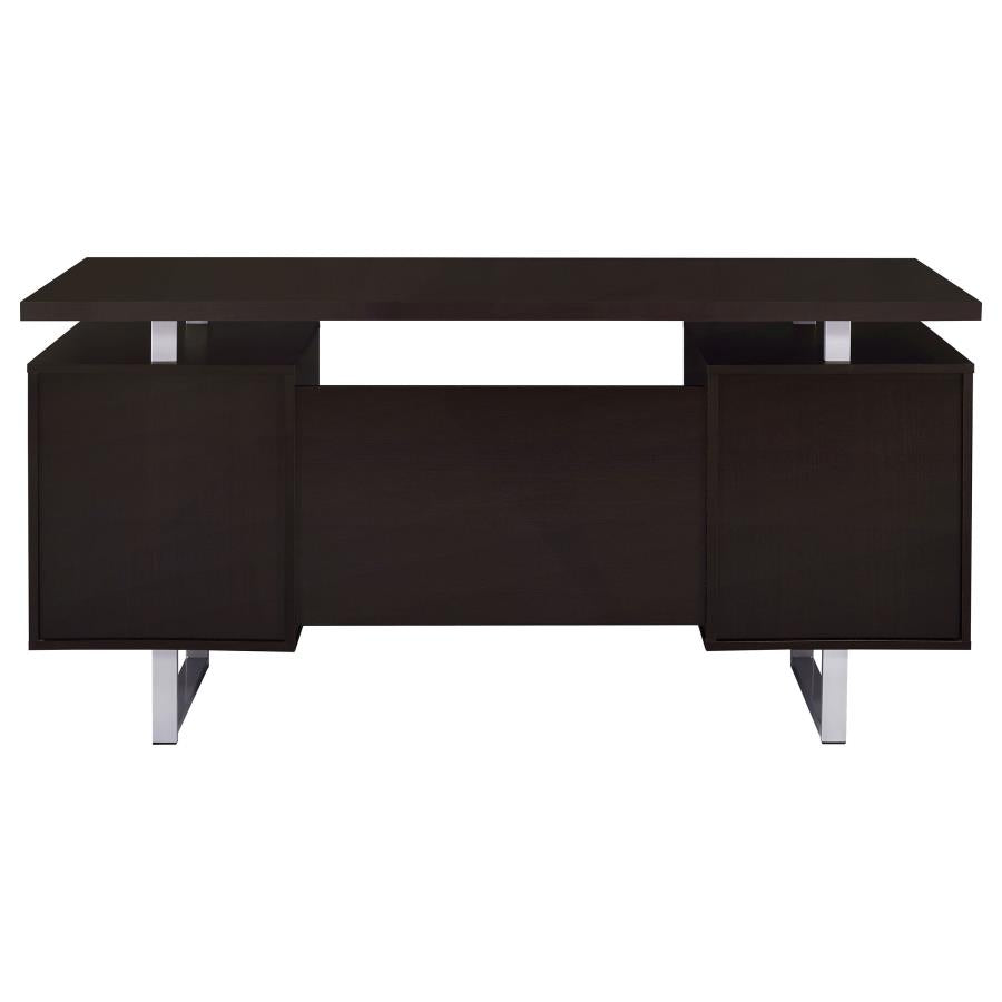 Lawtey 60-inch 2-drawer Office Computer Desk Cappuccino-zoom-8