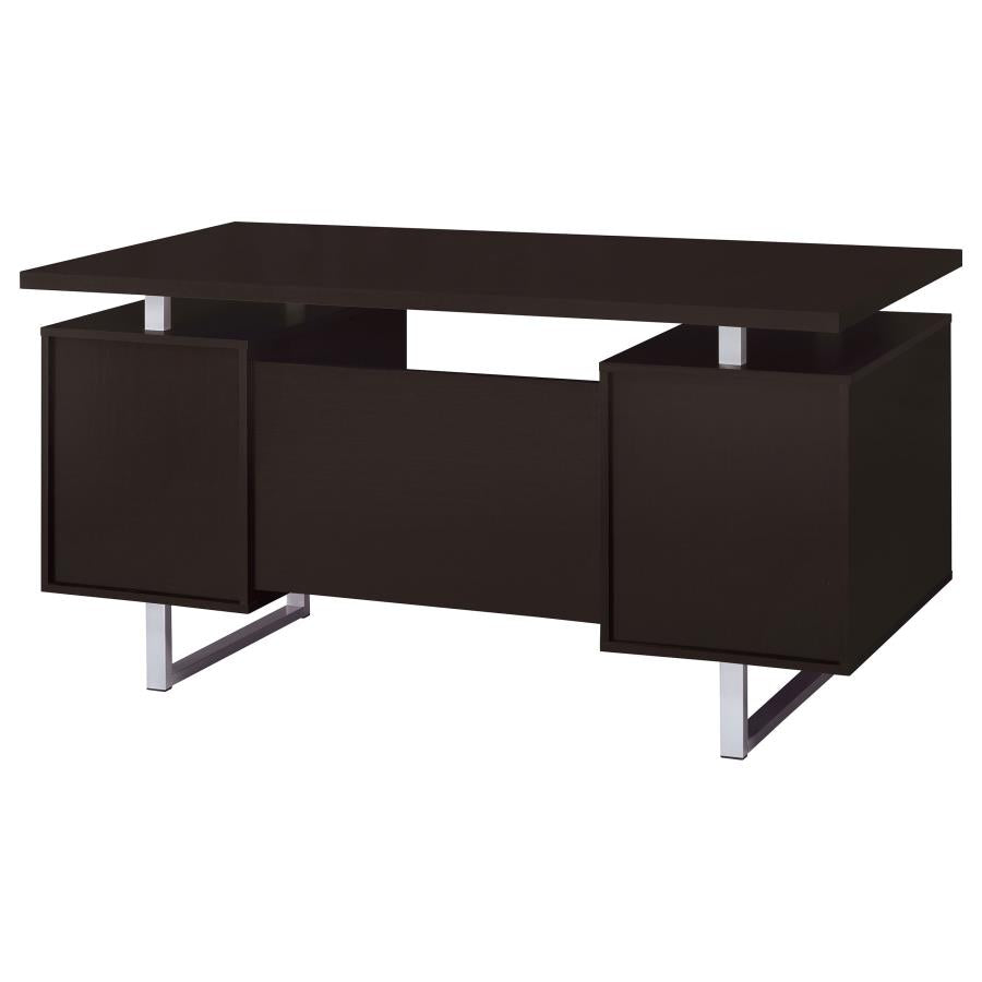 Lawtey 60-inch 2-drawer Office Computer Desk Cappuccino-zoom-9