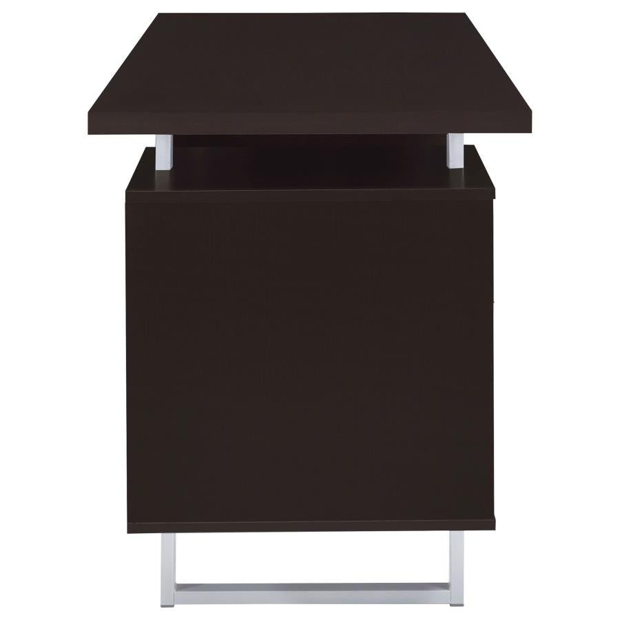 Lawtey 60-inch 2-drawer Office Computer Desk Cappuccino-zoom-10