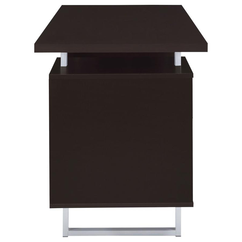 Lawtey 60-inch 2-drawer Office Computer Desk Cappuccino-zoom-