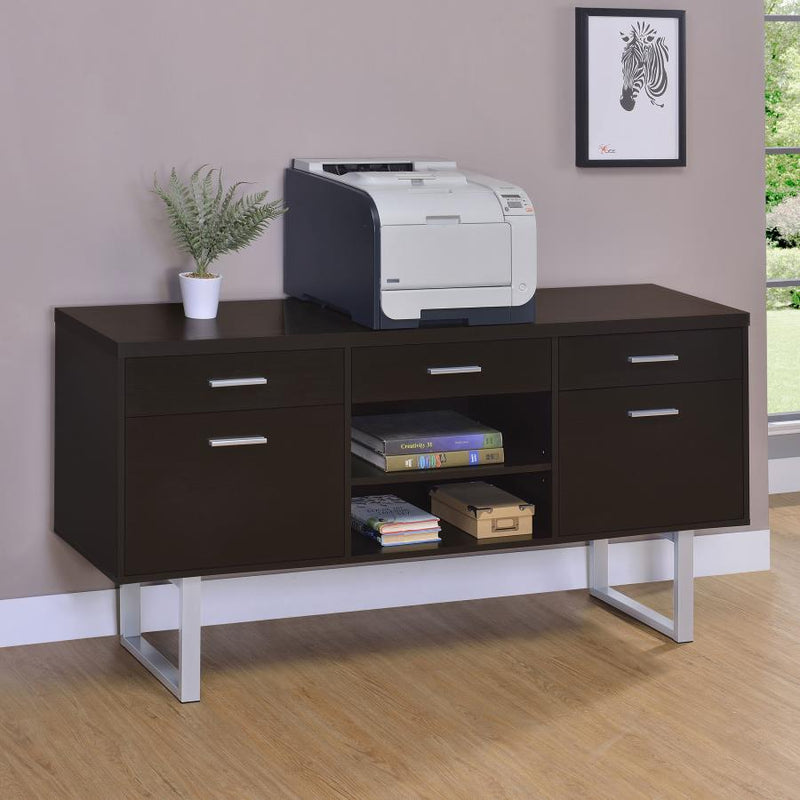 Lawtey 5-drawer Home Office Storage Credenza Cappuccino-zoom-