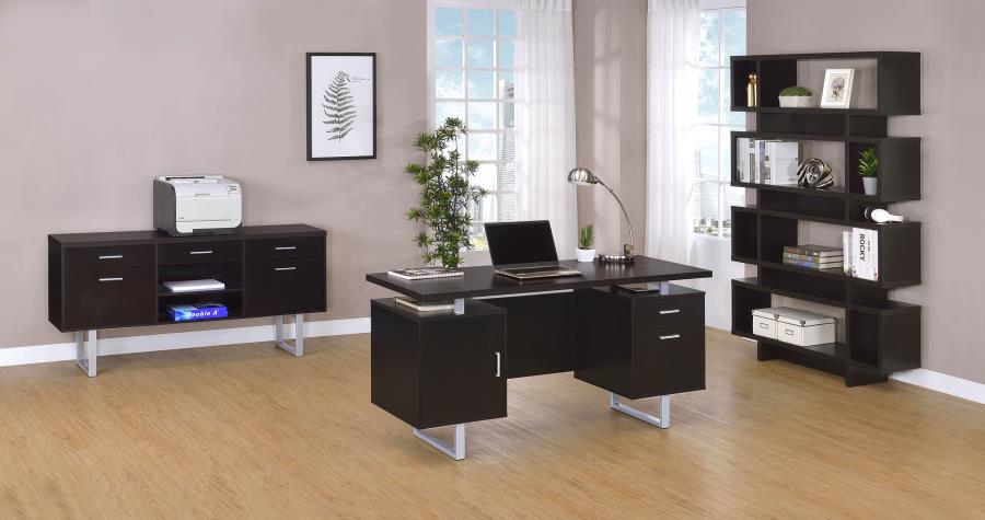 Lawtey 5-drawer Home Office Storage Credenza Cappuccino-zoom-13