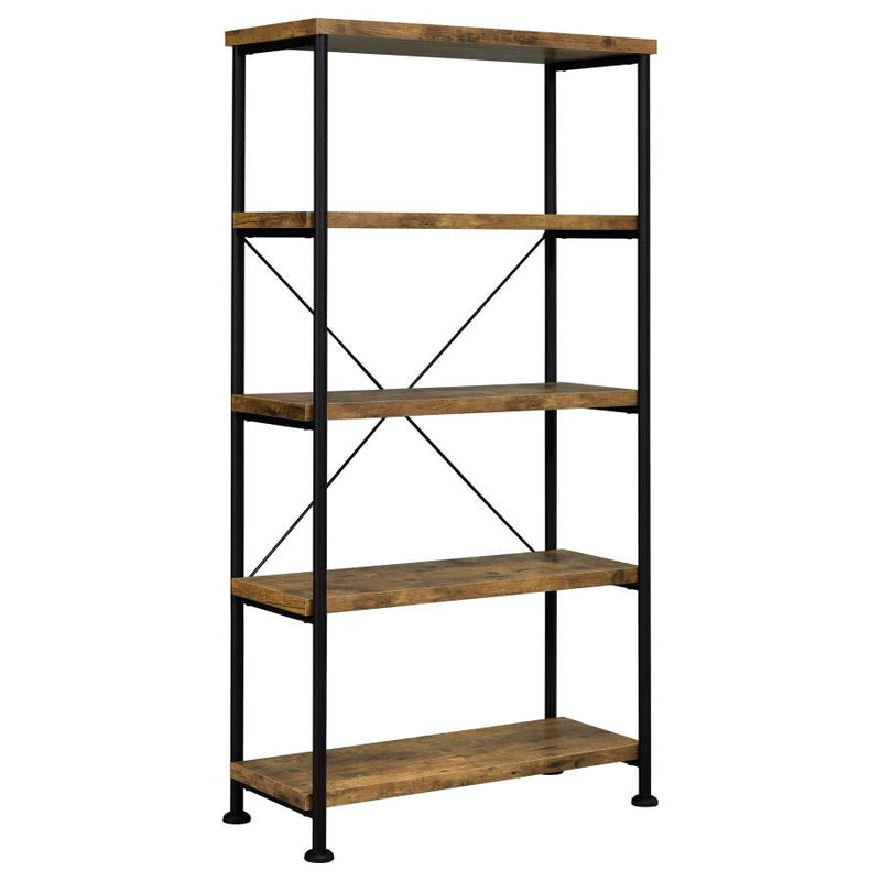 Analiese 2-piece Computer Desk Bookcase Set Rustic Nutmeg-zoom-