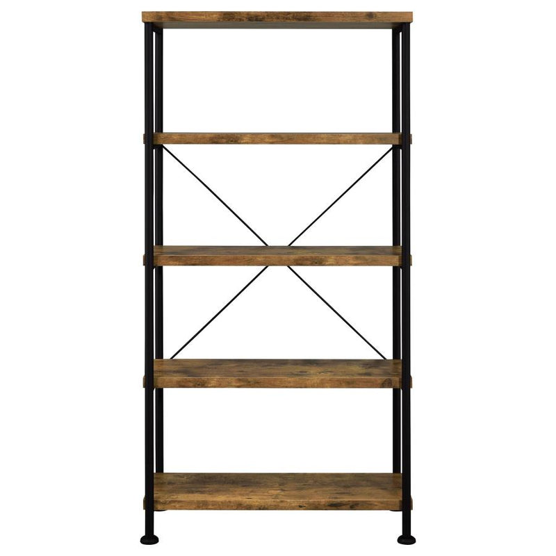 Analiese 2-piece Computer Desk Bookcase Set Rustic Nutmeg-zoom-