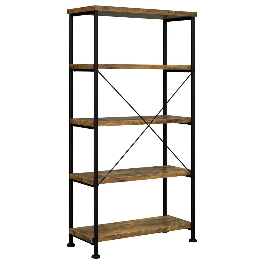 Analiese 2-piece Computer Desk Bookcase Set Rustic Nutmeg-zoom-11