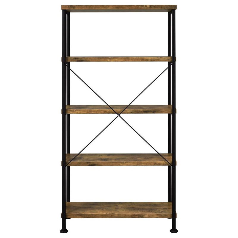 Analiese 2-piece Computer Desk Bookcase Set Rustic Nutmeg-zoom-