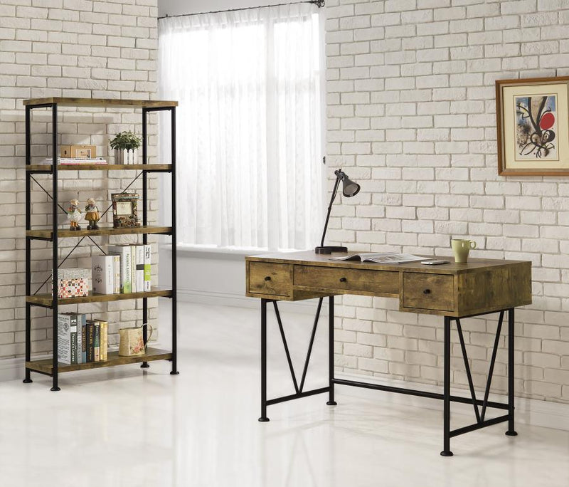 Analiese 47-inch 3-drawer Writing Desk Rustic Nutmeg-zoom-