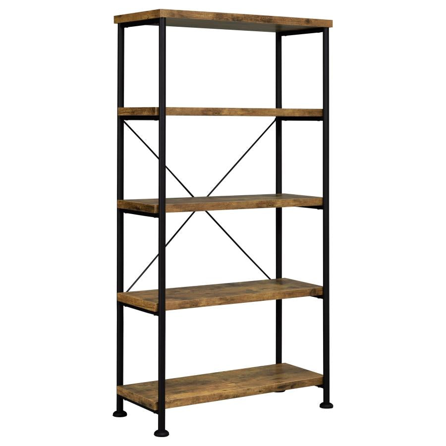 Analiese 63-inch 4-shelf Bookshelf Rustic Nutmeg-1
