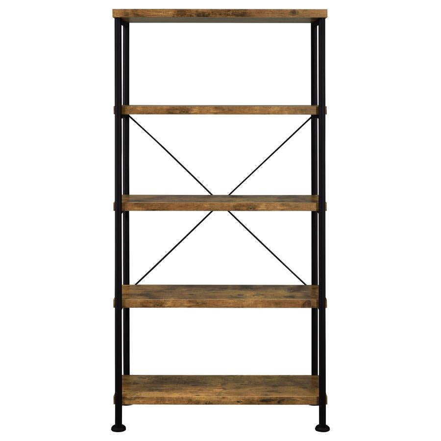 Analiese 63-inch 4-shelf Bookshelf Rustic Nutmeg-3