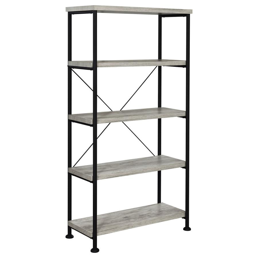 Analiese 63-inch 4-shelf Bookshelf Grey Driftwood-1