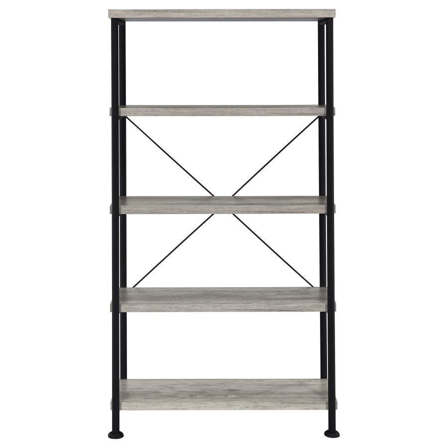 Analiese 63-inch 4-shelf Bookshelf Grey Driftwood-zoom-3