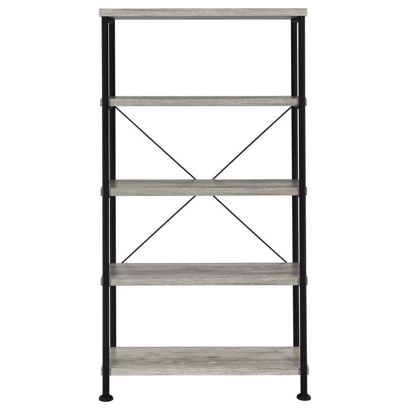 Analiese 63-inch 4-shelf Bookshelf Grey Driftwood-zoom-