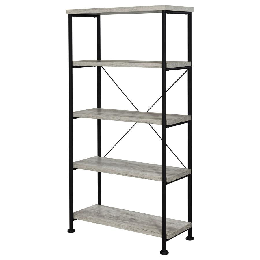 Analiese 63-inch 4-shelf Bookshelf Grey Driftwood-zoom-4