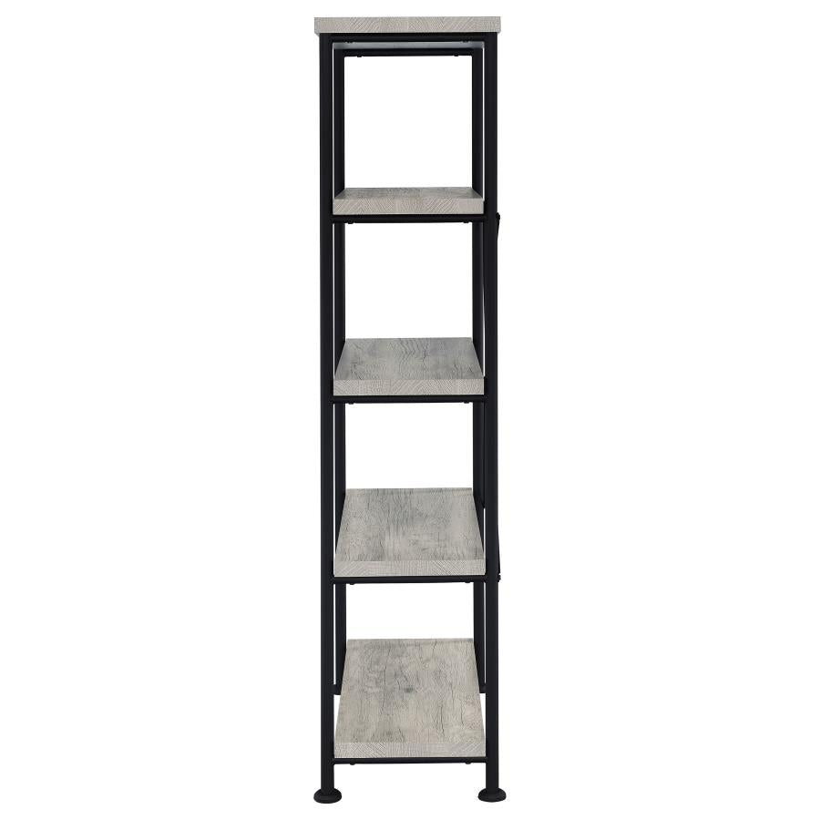 Analiese 63-inch 4-shelf Bookshelf Grey Driftwood-zoom-5
