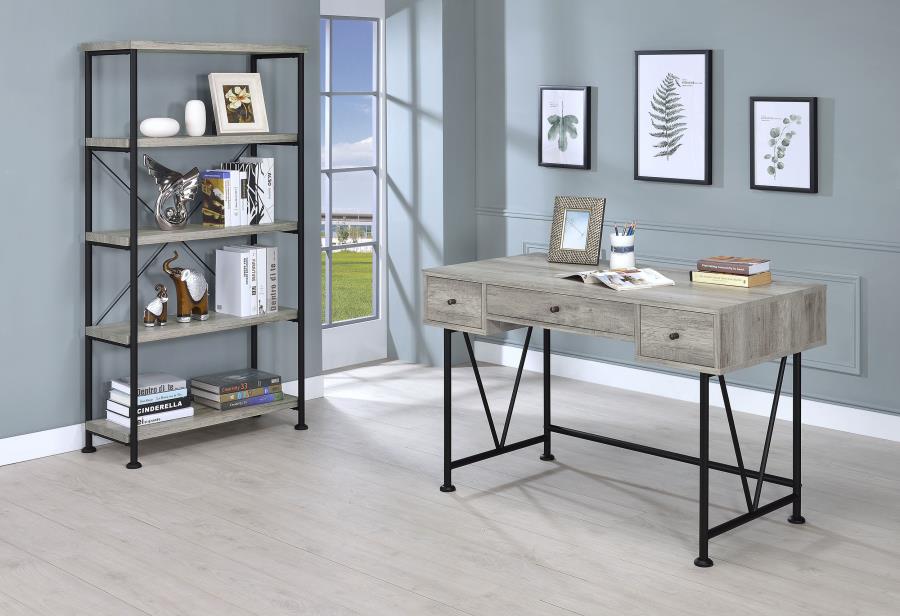Analiese 63-inch 4-shelf Bookshelf Grey Driftwood-10