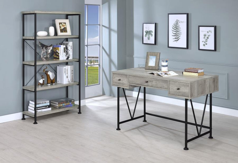 Analiese 63-inch 4-shelf Bookshelf Grey Driftwood-zoom-