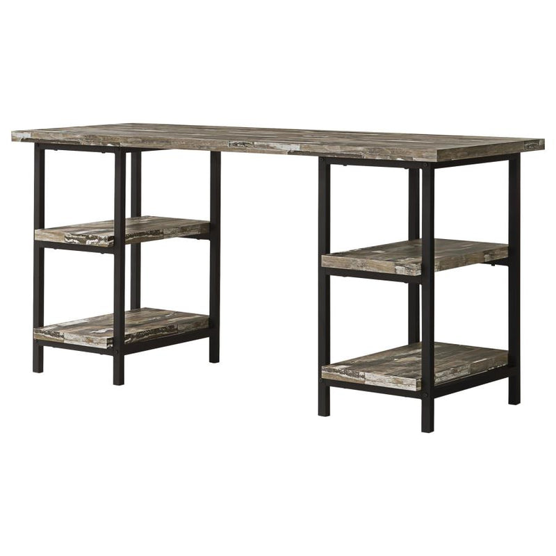 Kemper 59-inch 4-shelf Writing Desk Weathered Brown-zoom-