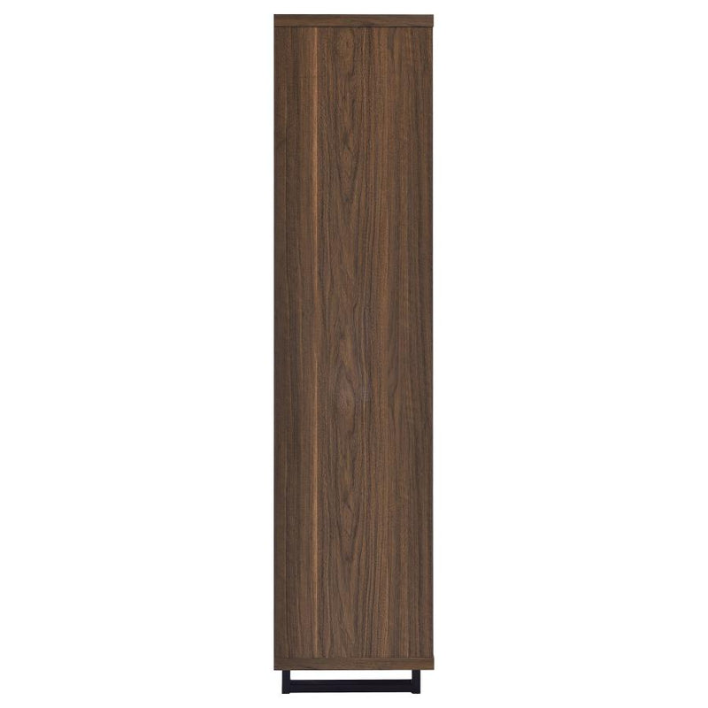 Maddox 71-inch 3-shelf Cabinet Bookcase Walnut-zoom-