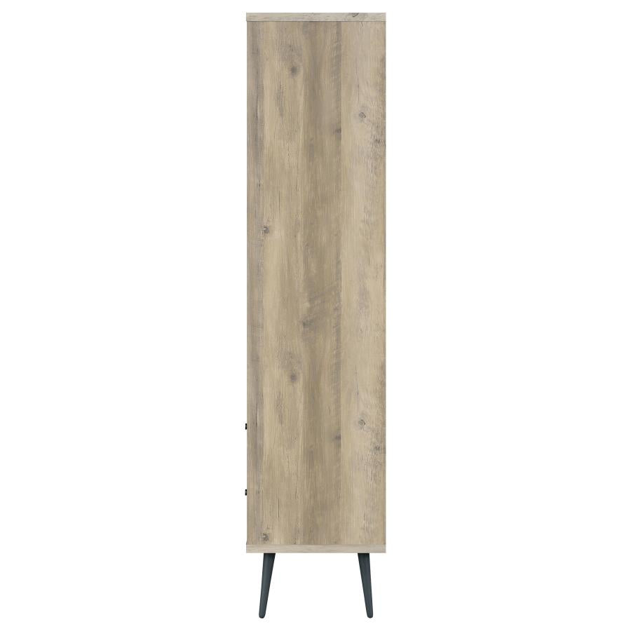 Maeve 70-inch 3-shelf Bookcase with Drawers Distressed Pine-6