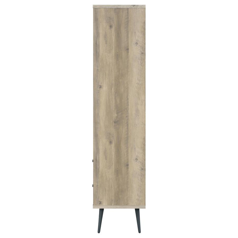Maeve 70-inch 3-shelf Bookcase with Drawers Distressed Pine-zoom-