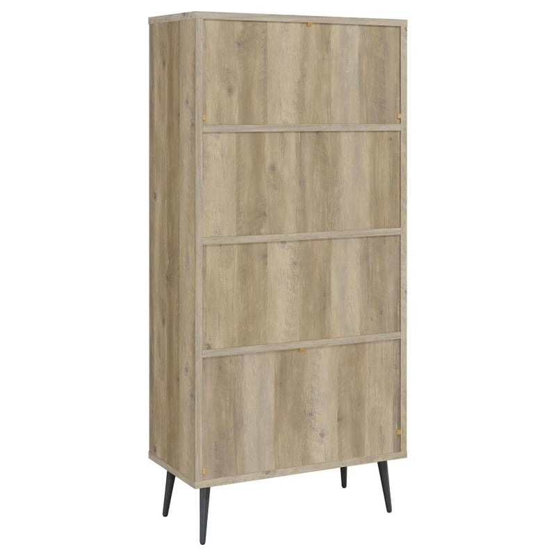 Maeve 70-inch 3-shelf Bookcase with Drawers Distressed Pine-zoom-