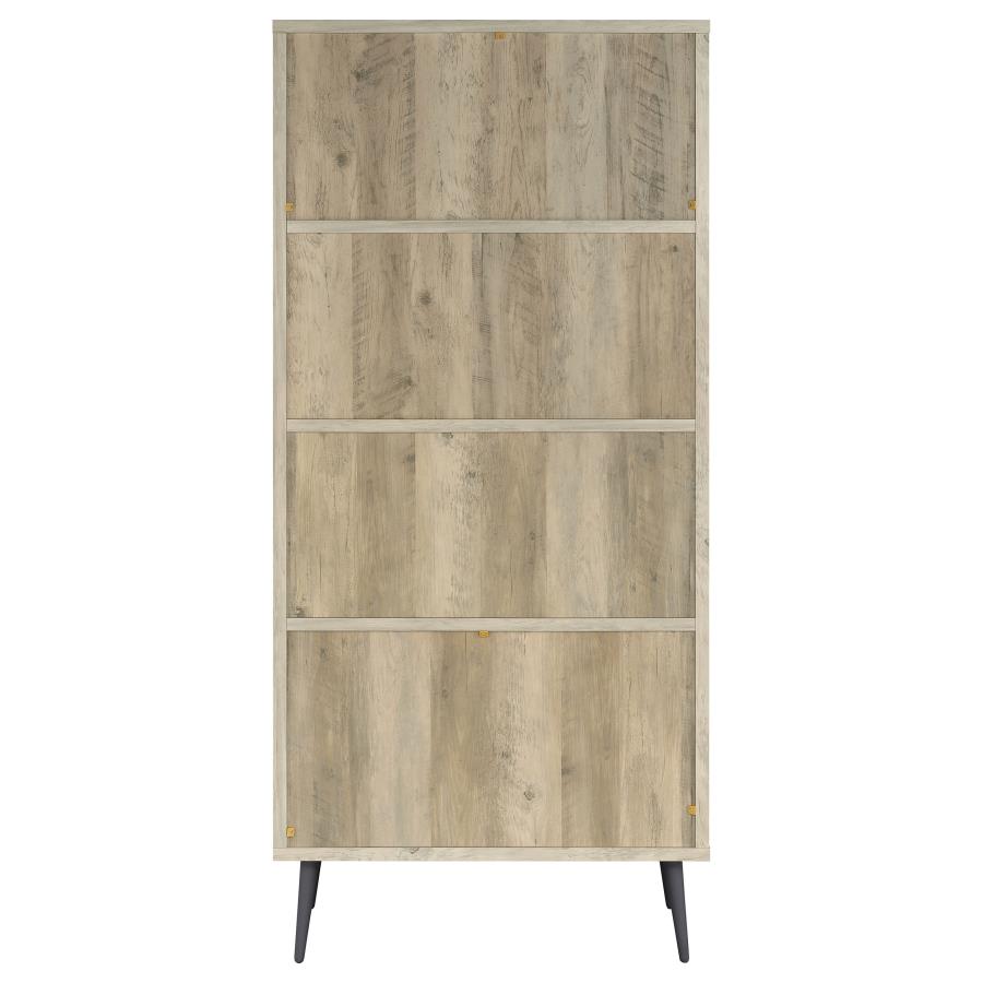 Maeve 70-inch 3-shelf Bookcase with Drawers Distressed Pine-zoom-8