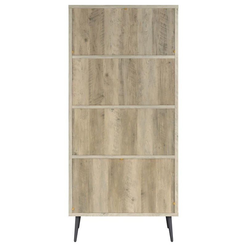 Maeve 70-inch 3-shelf Bookcase with Drawers Distressed Pine-zoom-