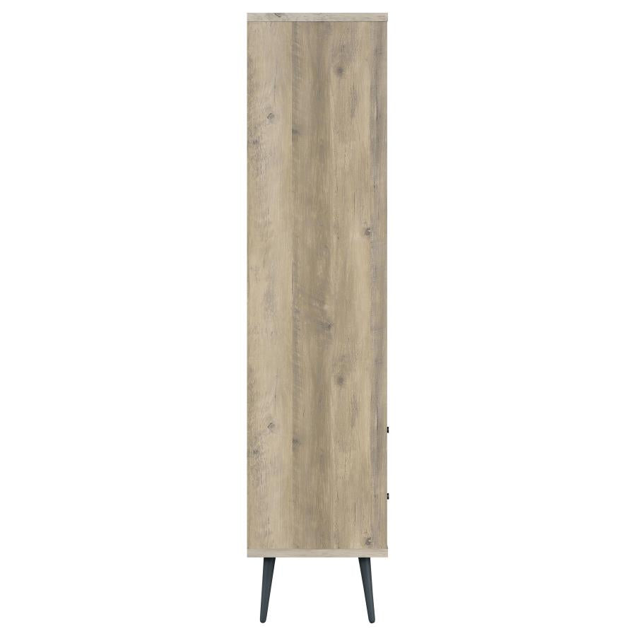 Maeve 70-inch 3-shelf Bookcase with Drawers Distressed Pine-zoom-10