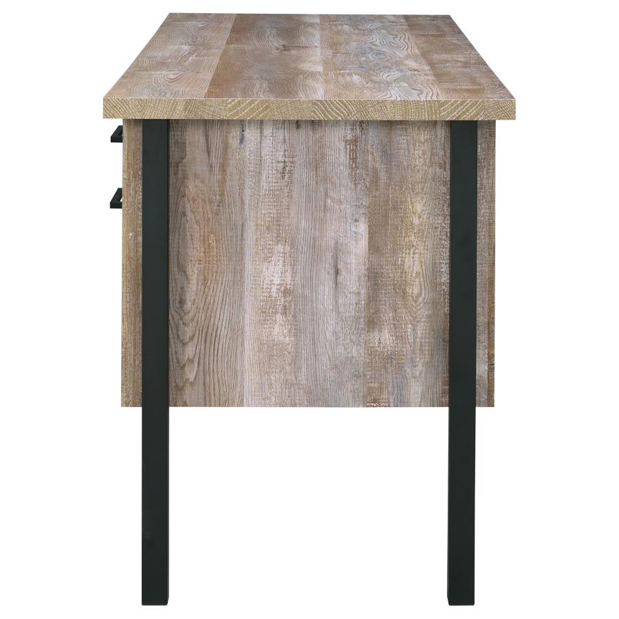 Samson 60-inch 4-drawer Office Computer Desk Weathered Oak-zoom-5