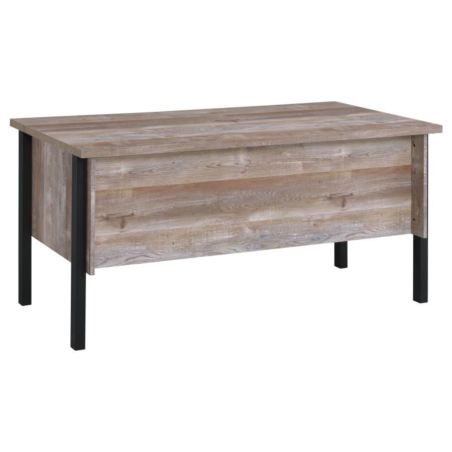 Samson 60-inch 4-drawer Office Computer Desk Weathered Oak-zoom-6