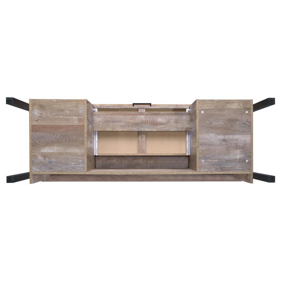 Samson 60-inch 4-drawer Office Computer Desk Weathered Oak-zoom-9