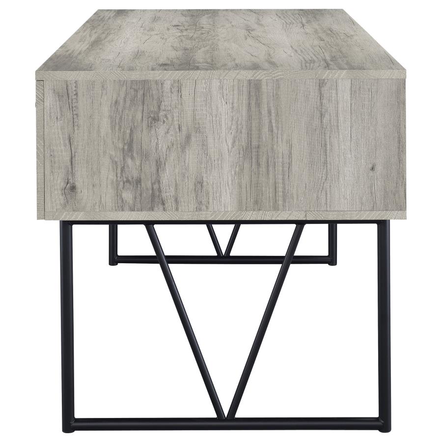 Analiese 63-inch 4-drawer Writing Desk Grey Driftwood-zoom-6