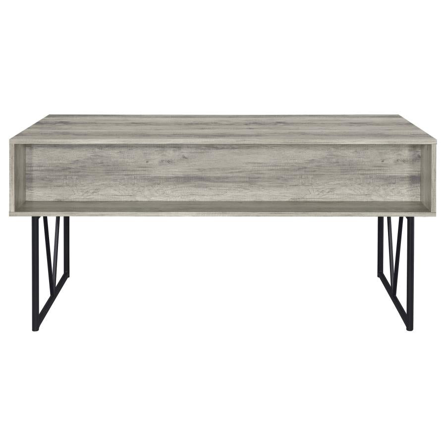 Analiese 63-inch 4-drawer Writing Desk Grey Driftwood-7