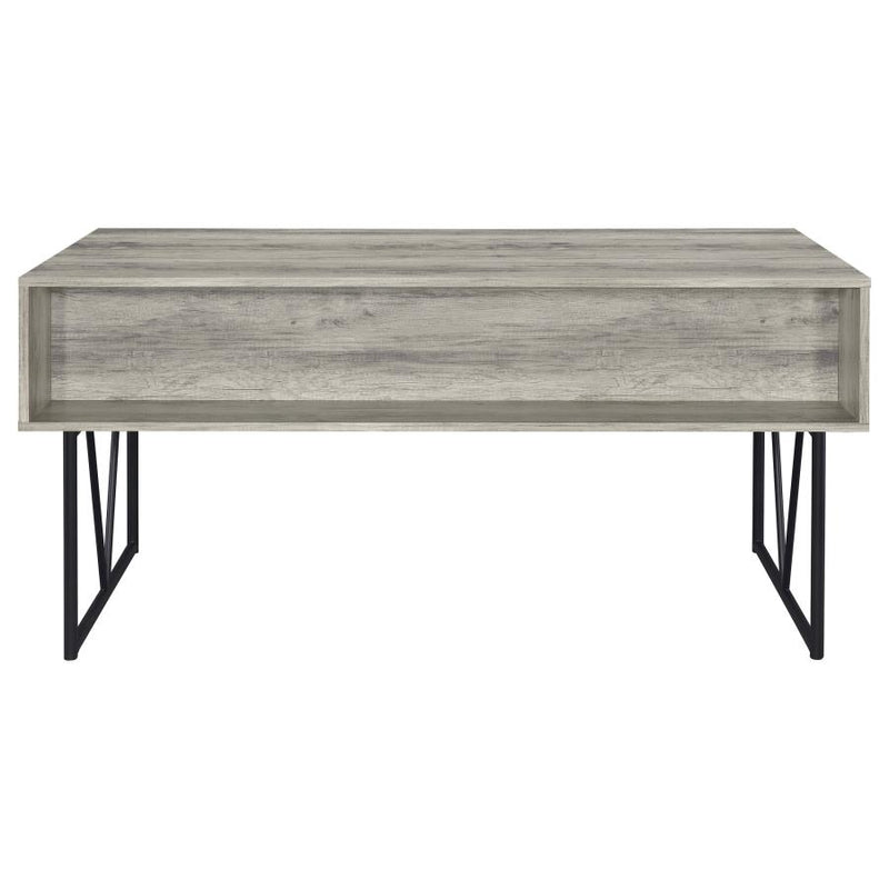 Analiese 63-inch 4-drawer Writing Desk Grey Driftwood-zoom-