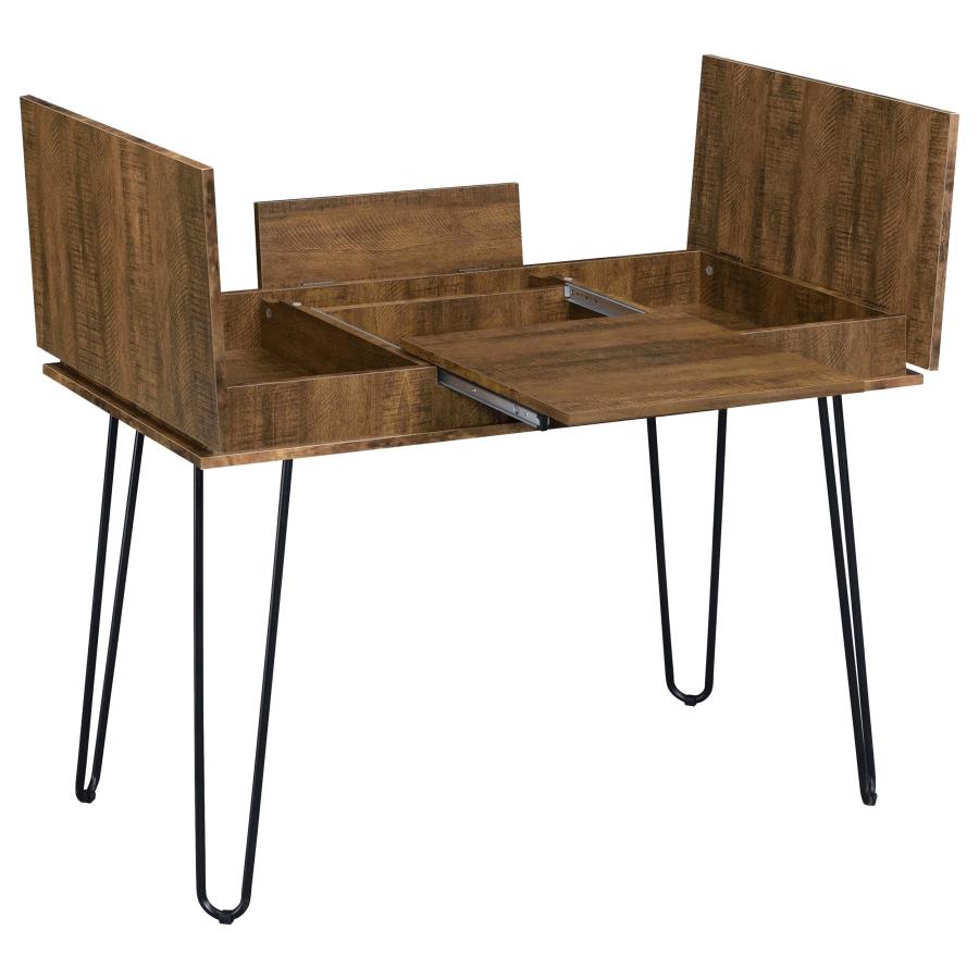 Sheeran 47-inch Writing Desk with Storage Rustic Amber-zoom-4