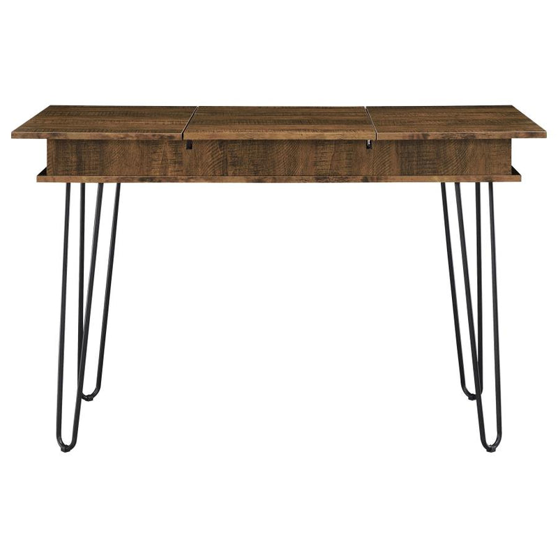 Sheeran 47-inch Writing Desk with Storage Rustic Amber-zoom-