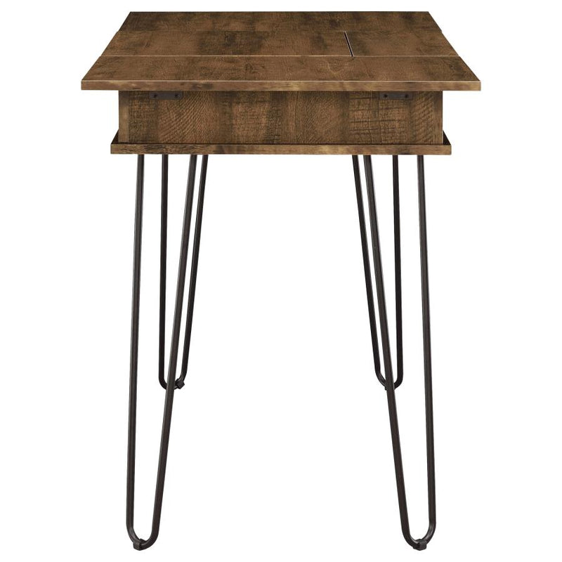 Sheeran 47-inch Writing Desk with Storage Rustic Amber-zoom-