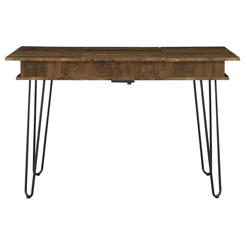 Sheeran 47-inch Writing Desk with Storage Rustic Amber-zoom-