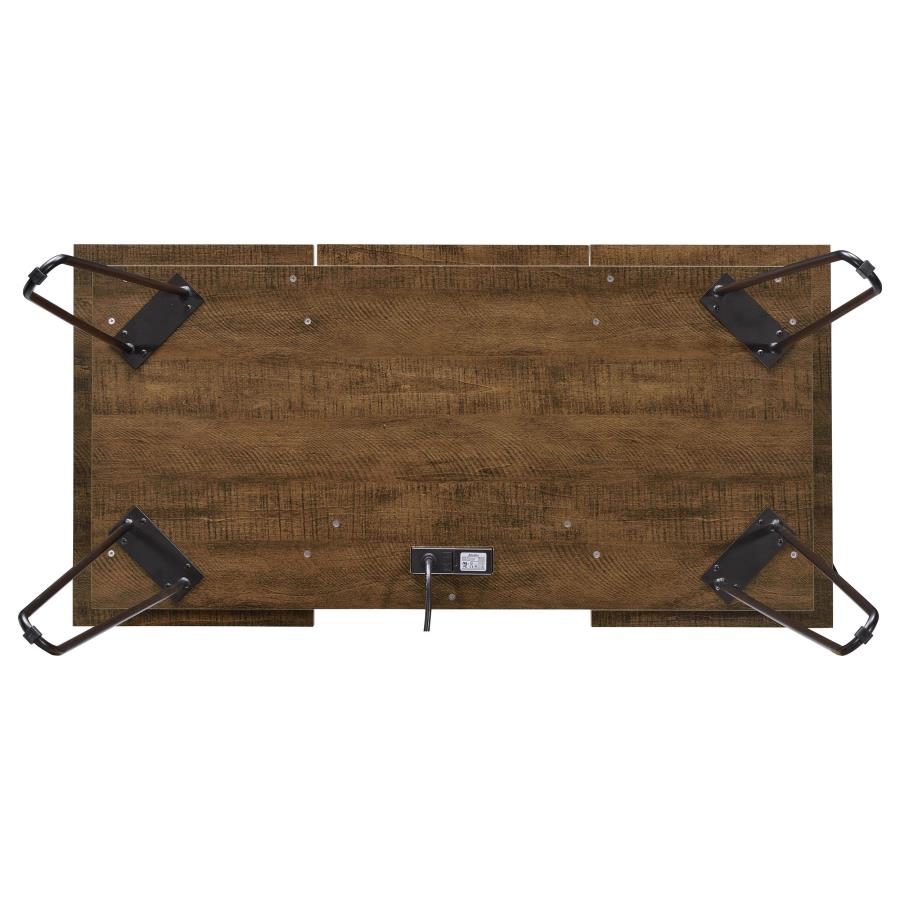 Sheeran 47-inch Writing Desk with Storage Rustic Amber-zoom-10