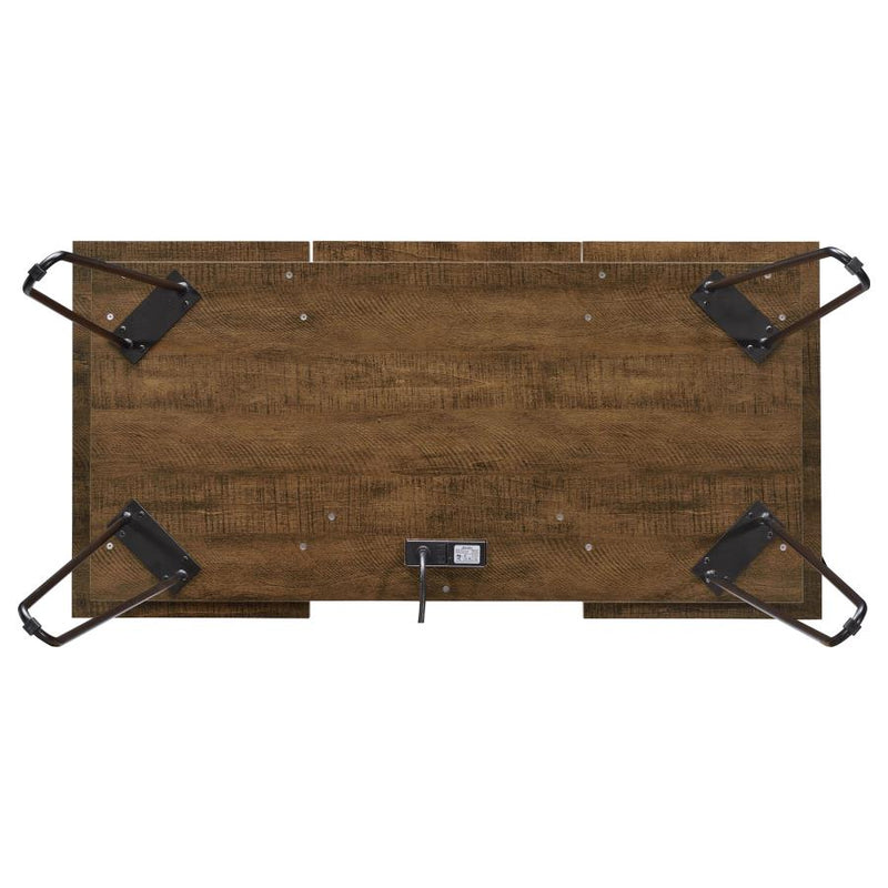 Sheeran 47-inch Writing Desk with Storage Rustic Amber-zoom-