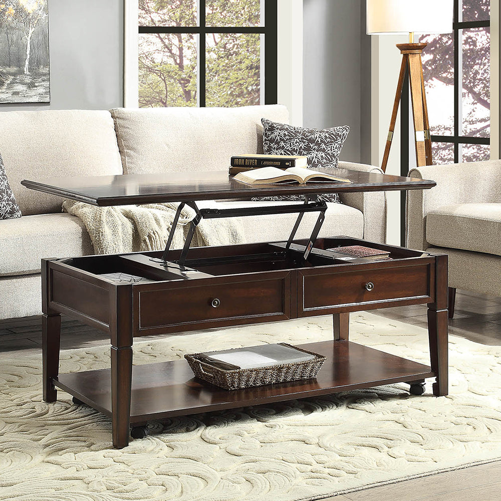 ACME Malachi Lift Top Coffee Table – back view – Lusso Furniture Miami