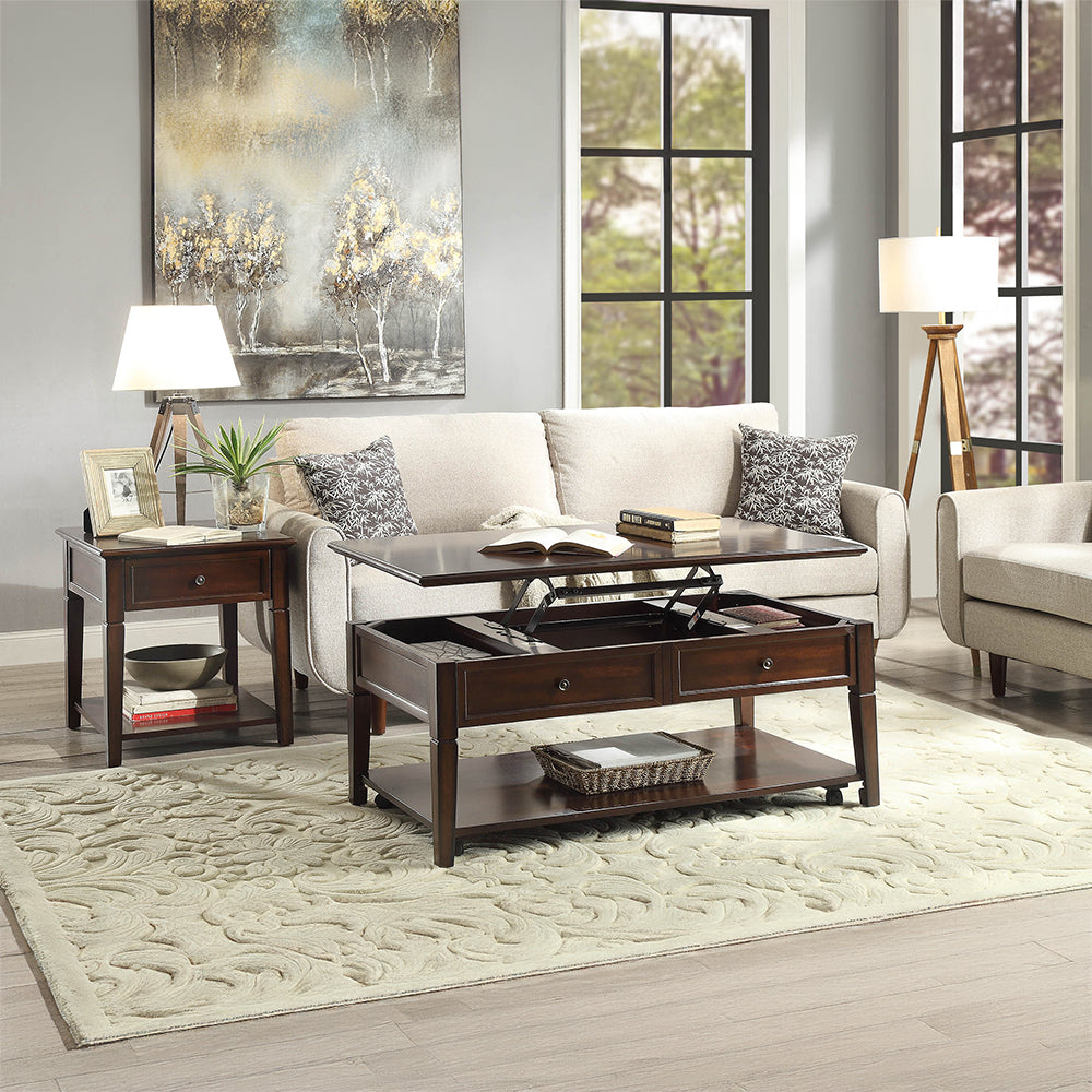 ACME Malachi Lift Top Coffee Table – close-up – Lusso Furniture Miami