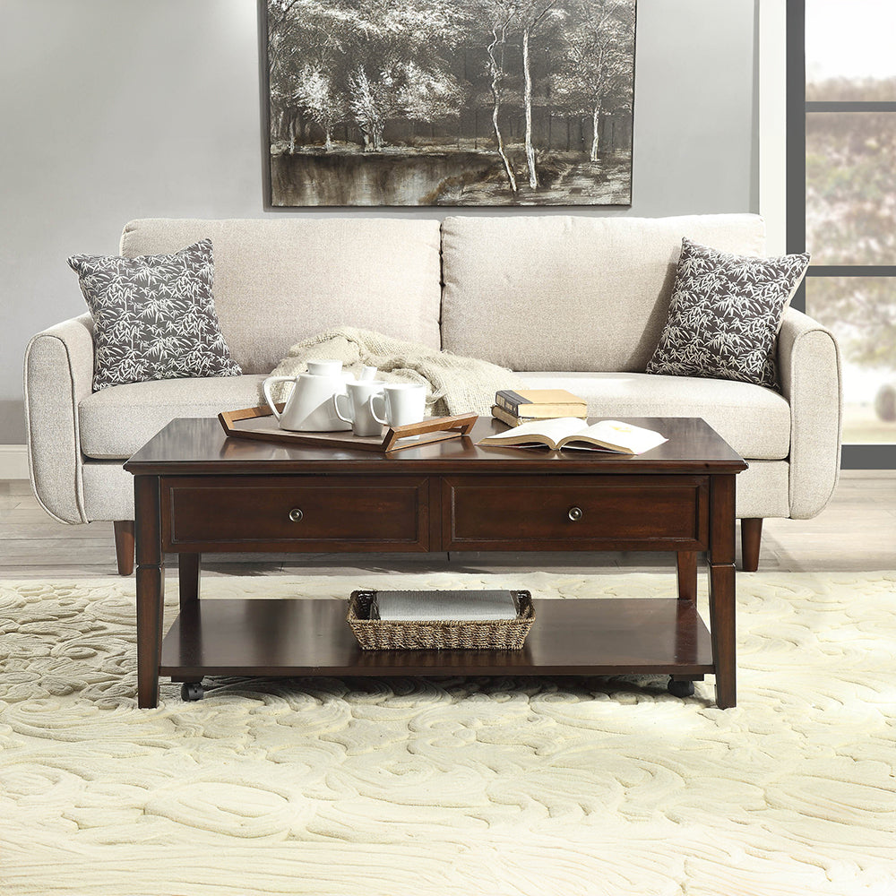 ACME Malachi Lift Top Coffee Table – finish detail – Lusso Furniture Miami